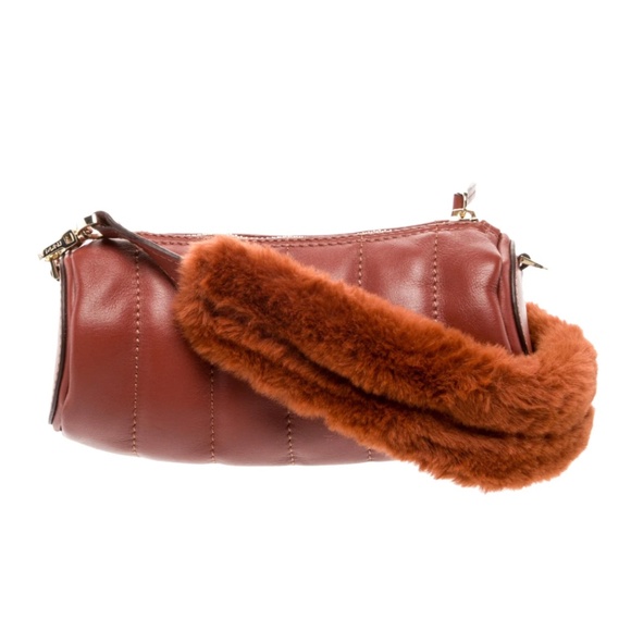Manu Atelier Cylinder bag w/ faux fur handle - Picture 3 of 7